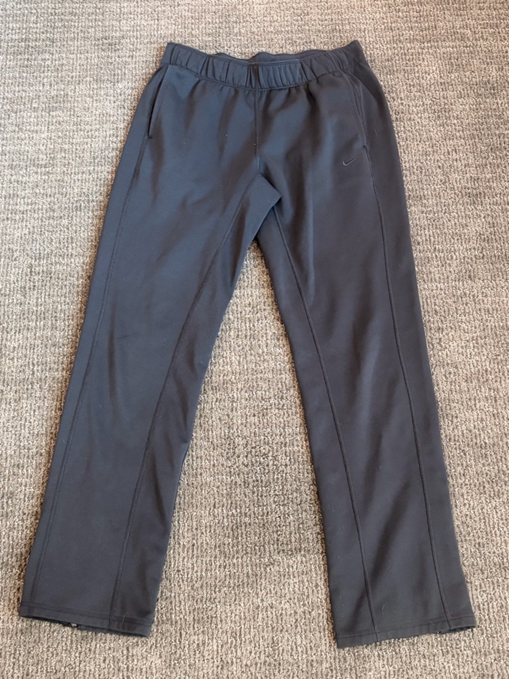 Nike Therma-FIT Running Sweats - Black - Medium - EUC - Back Zippers